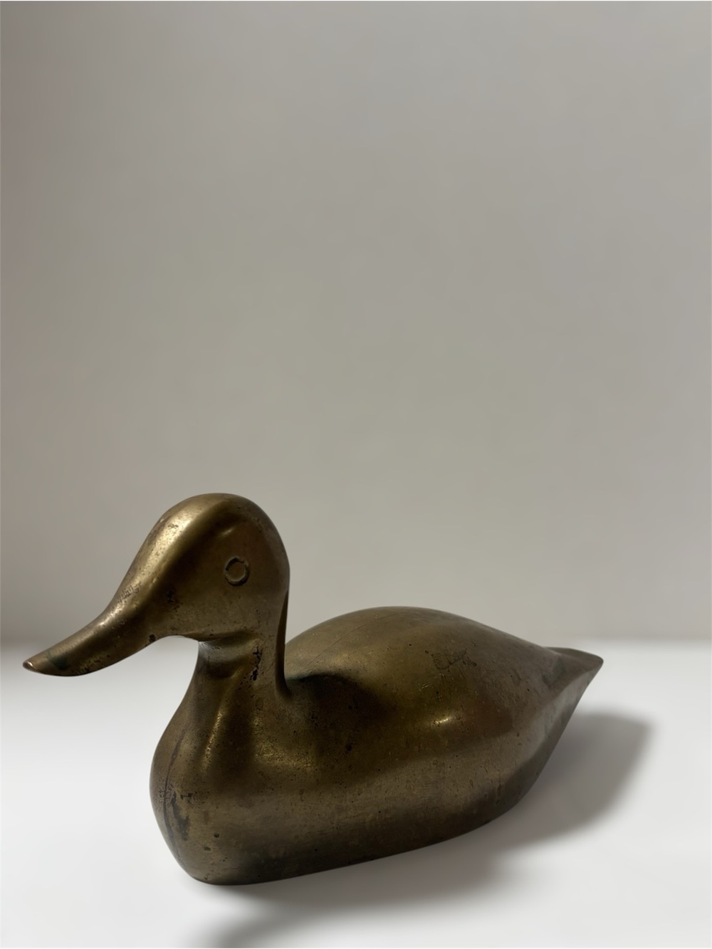 Vintage Solid Brass Duck Figurine